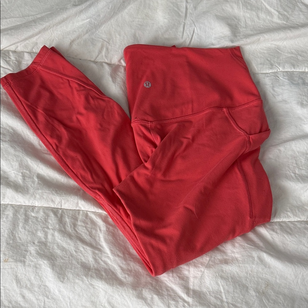 Lulu's Red High-Waist Leggings